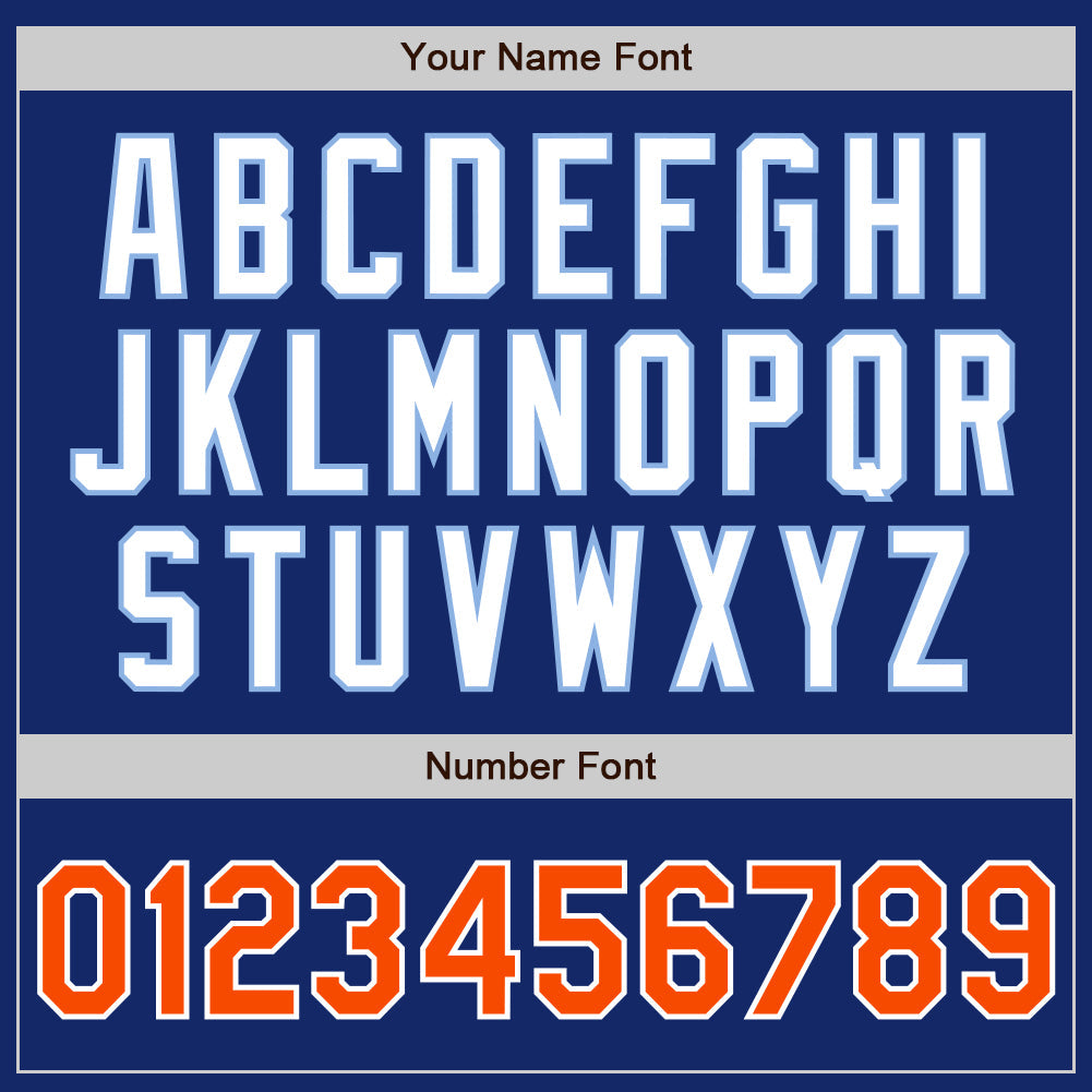 Custom Royal Orange-Light Blue Authentic Raglan Sleeves Baseball Jersey - Sky-Custom