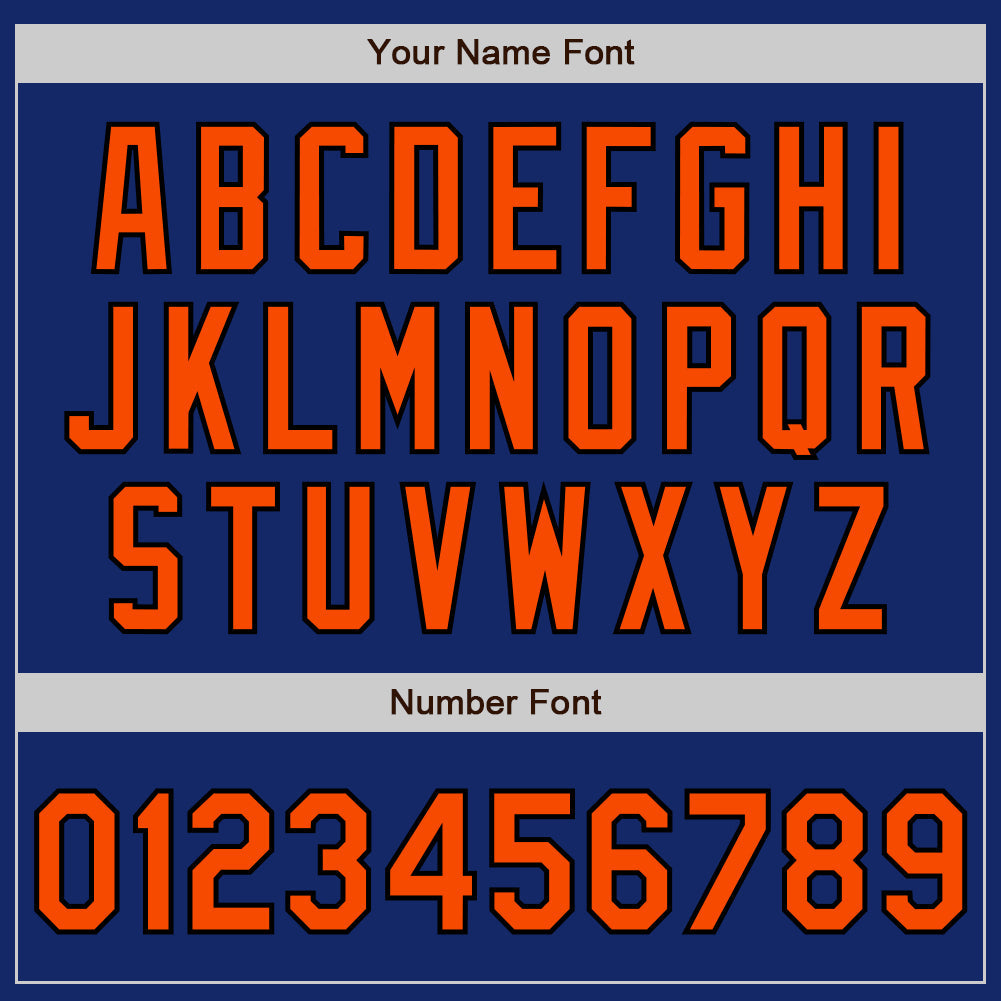Custom Royal Orange-Black Authentic Raglan Sleeves Baseball Jersey - Sky-Custom