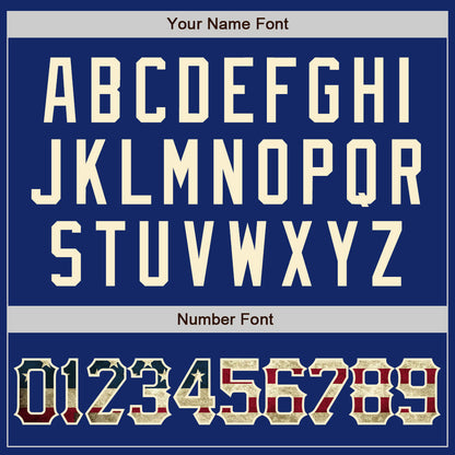 Custom Royal Vintage USA Flag-Cream Authentic Raglan Sleeves Baseball Jersey - Sky-Custom