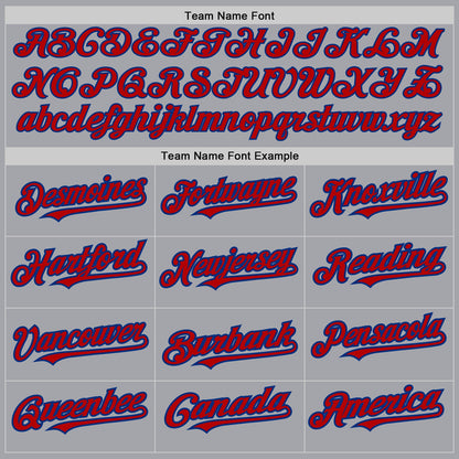 Custom Gray Red-Royal Authentic Raglan Sleeves Baseball Jersey - Sky-Custom