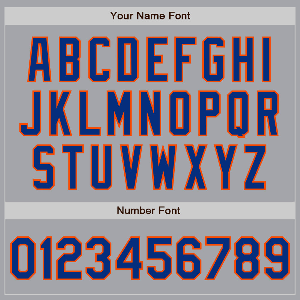 Custom Gray Royal-Orange Authentic Raglan Sleeves Baseball Jersey - Sky-Custom