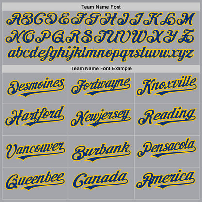 Custom Gray Royal-Yellow Authentic Raglan Sleeves Baseball Jersey - Sky-Custom
