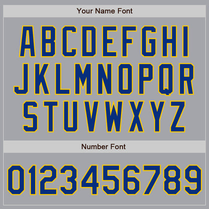 Custom Gray Royal-Yellow Authentic Raglan Sleeves Baseball Jersey - Sky-Custom
