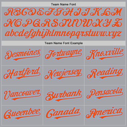 Custom Gray Orange-Light Blue Authentic Raglan Sleeves Baseball Jersey - Sky-Custom