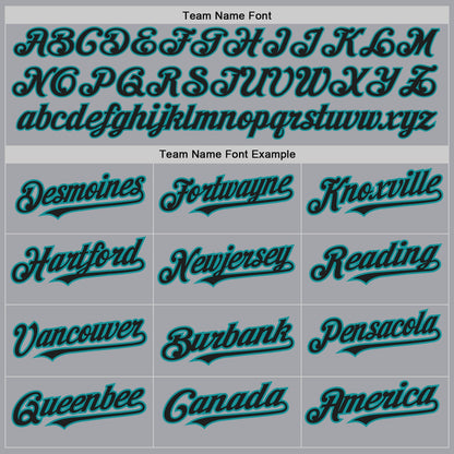 Custom Gray Black-Teal Authentic Raglan Sleeves Baseball Jersey - Sky-Custom