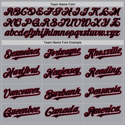 Custom Gray Black-Crimson Authentic Raglan Sleeves Baseball Jersey - Sky-Custom