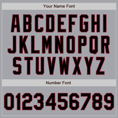 Custom Gray Black-Crimson Authentic Raglan Sleeves Baseball Jersey - Sky-Custom