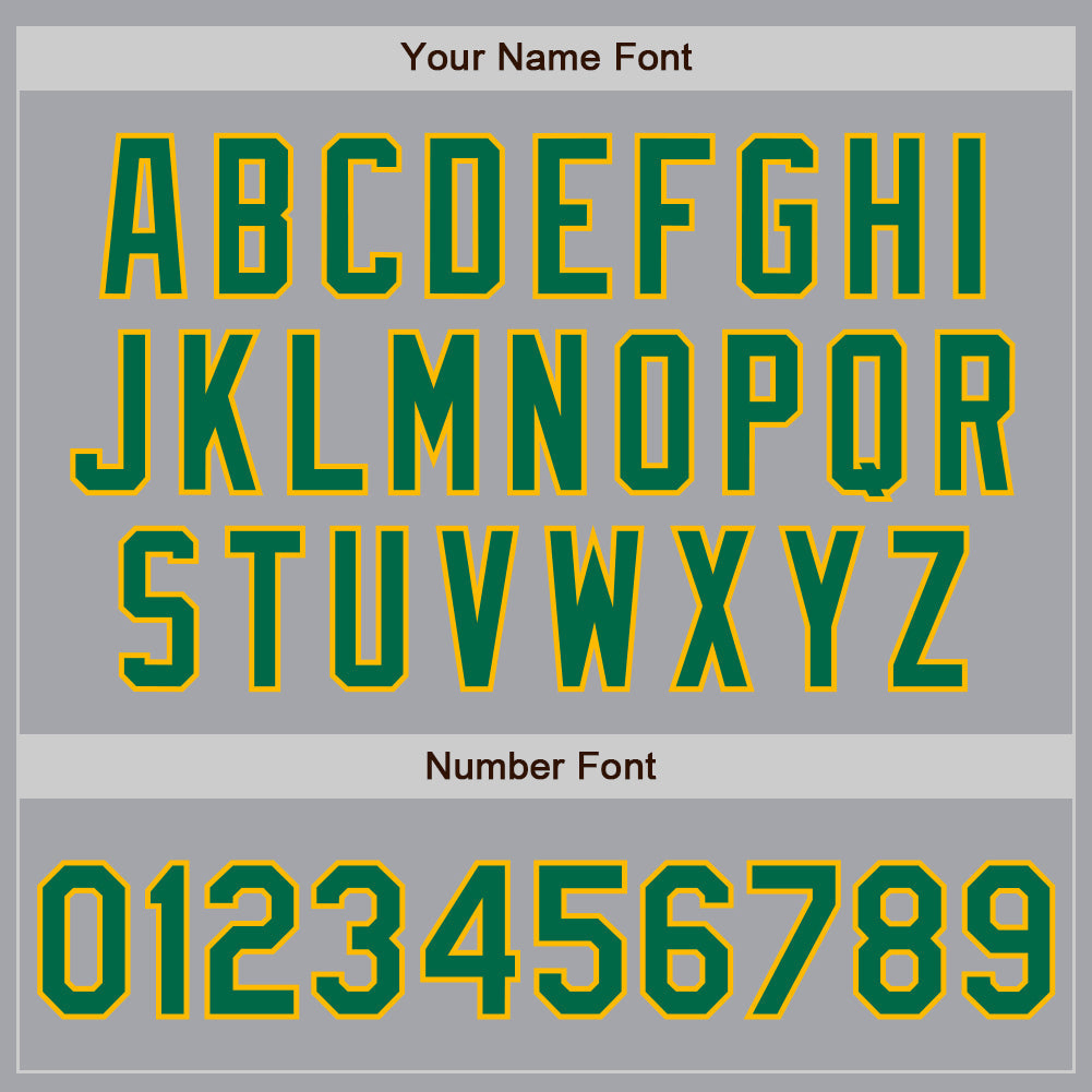 Custom Gray Kelly Green-Gold Authentic Raglan Sleeves Baseball Jersey - Sky-Custom