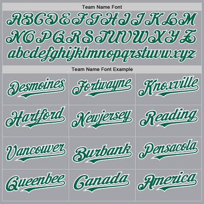 Custom Gray Kelly Green-White Authentic Raglan Sleeves Baseball Jersey - Sky-Custom