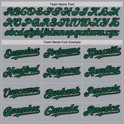 Custom Gray Kelly Green-Black Authentic Raglan Sleeves Baseball Jersey - Sky-Custom