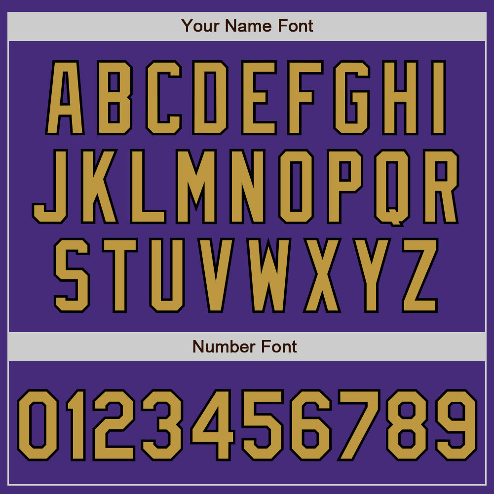 Custom Purple Old Gold-Black Authentic Raglan Sleeves Baseball Jersey - Sky-Custom