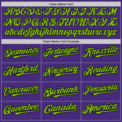 Custom Purple Neon Green-Black Authentic Raglan Sleeves Baseball Jersey - Sky-Custom