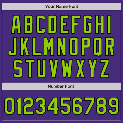 Custom Purple Neon Green-Black Authentic Raglan Sleeves Baseball Jersey - Sky-Custom