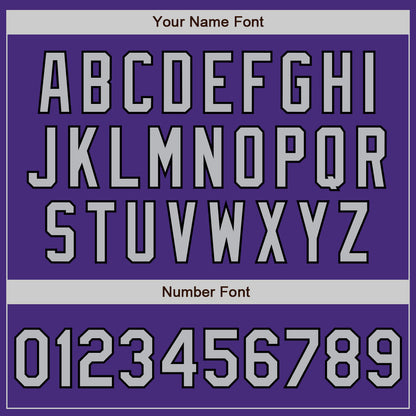 Custom Purple Gray-Black Authentic Raglan Sleeves Baseball Jersey - Sky-Custom