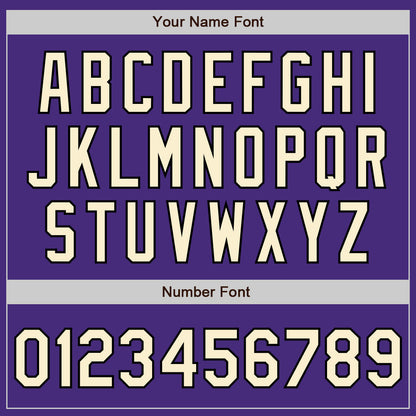 Custom Purple Cream-Black Authentic Raglan Sleeves Baseball Jersey - Sky-Custom