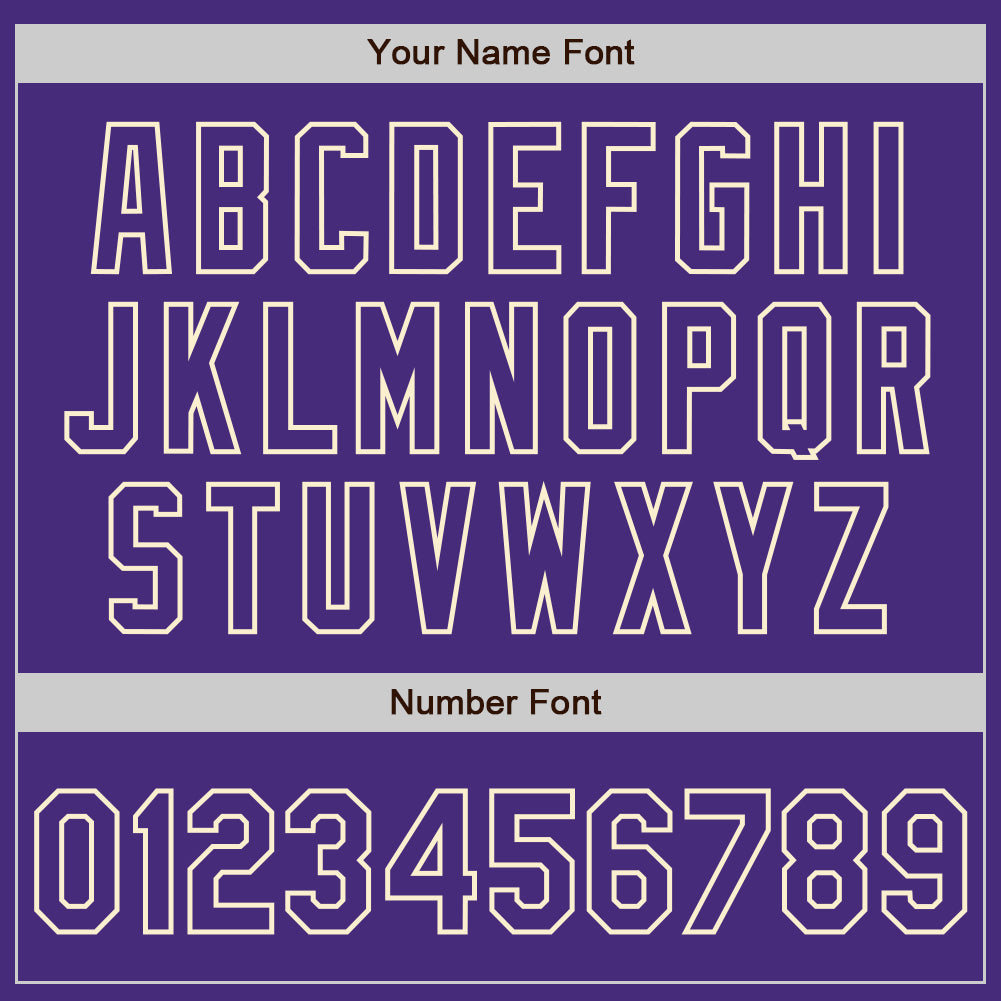 Custom Purple Cream Authentic Raglan Sleeves Baseball Jersey - Sky-Custom