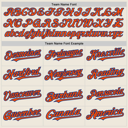 Custom Cream Orange-Royal Authentic Raglan Sleeves Baseball Jersey - Sky-Custom