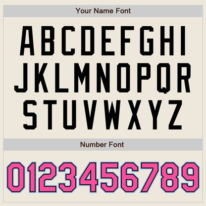 Custom Cream Pink Black-Light Blue Authentic Raglan Sleeves Baseball Jersey - Sky-Custom