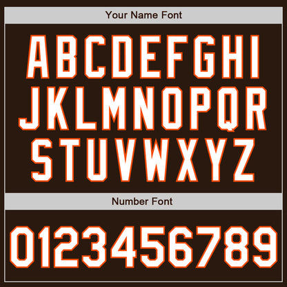 Custom Brown White-Orange Authentic Raglan Sleeves Baseball Jersey - Sky-Custom