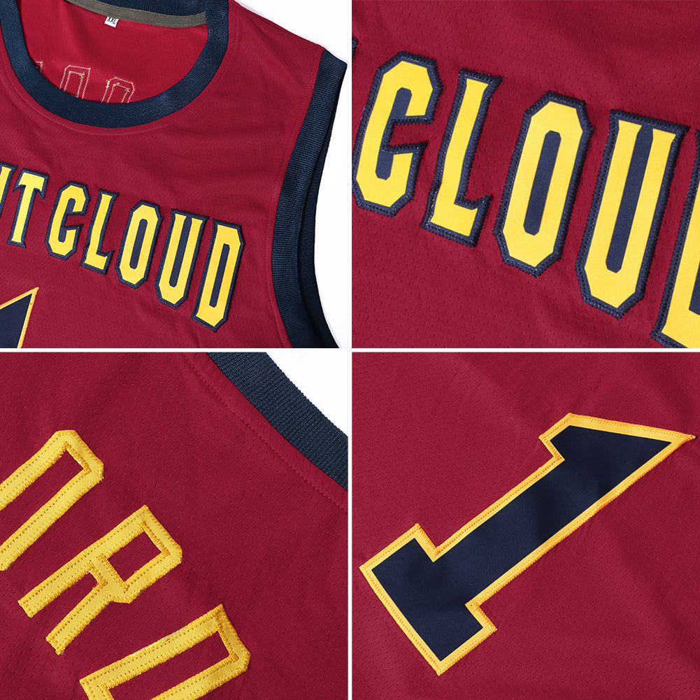Custom Red Black-Red Authentic Throwback Basketball Jersey - Sky-Custom