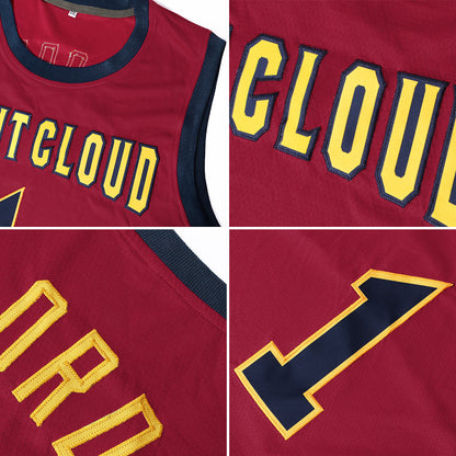Custom Red Black-Red Authentic Throwback Basketball Jersey - Sky-Custom