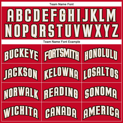 Custom Red White-Old Gold Authentic Throwback Basketball Jersey - Sky-Custom