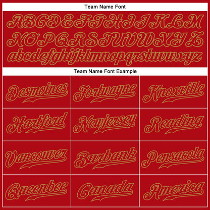 Custom Red Red-Old Gold Authentic Baseball Jersey - Sky-Custom