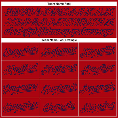 Custom Red Red-Navy Authentic Baseball Jersey - Sky-Custom