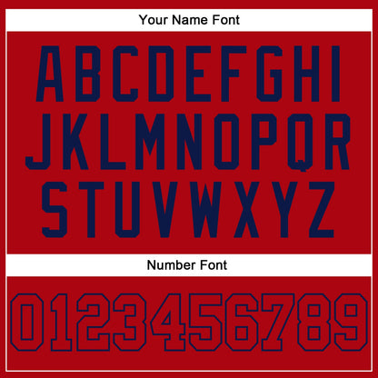 Custom Red Red-Navy Authentic Baseball Jersey - Sky-Custom