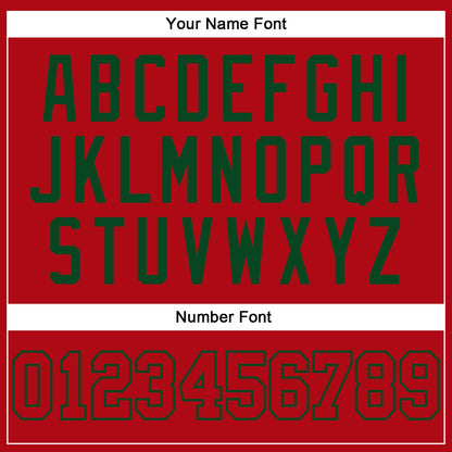 Custom Red Red-Green Authentic Baseball Jersey - Sky-Custom