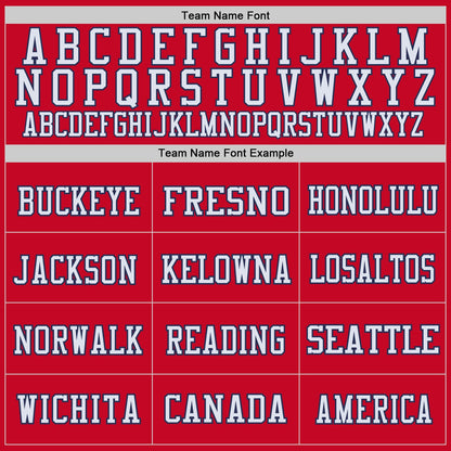 Custom Red Navy-White Mesh Authentic Throwback Football Jersey - Sky-Custom