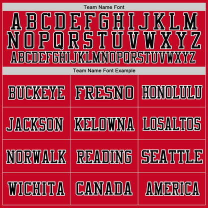 Custom Red Black-White Mesh Authentic Throwback Football Jersey - Sky-Custom