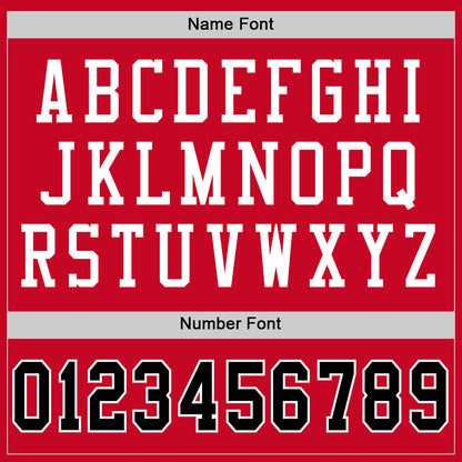 Custom Red Black-White Mesh Authentic Throwback Football Jersey - Sky-Custom