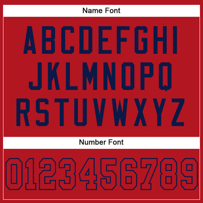 Custom Red Red-Navy Mesh Authentic Football Jersey - Sky-Custom