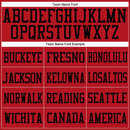 Custom Red Red-Black Mesh Authentic Football Jersey - Sky-Custom