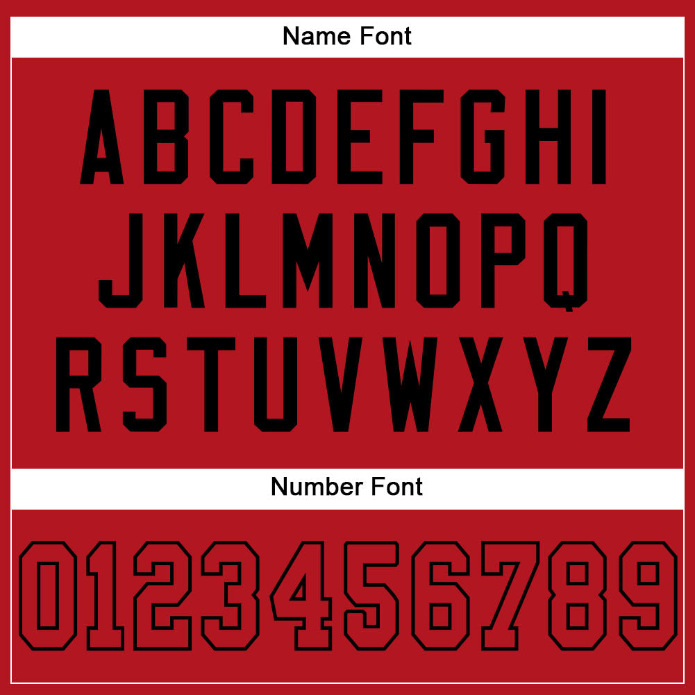 Custom Red Red-Black Mesh Authentic Football Jersey - Sky-Custom