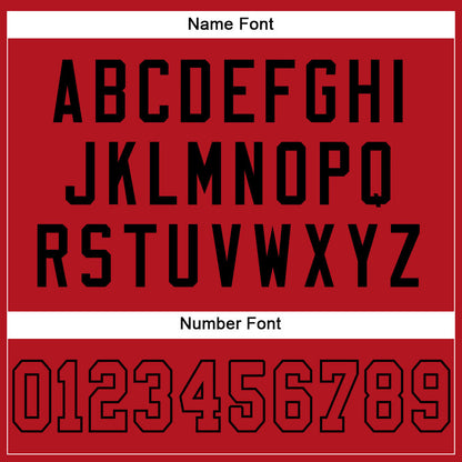 Custom Red Red-Black Mesh Authentic Football Jersey - Sky-Custom