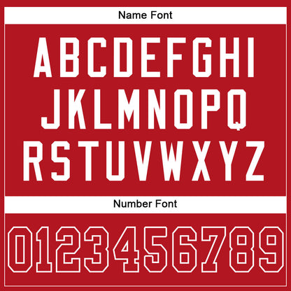 Custom Red Red-White Mesh Authentic Football Jersey - Sky-Custom