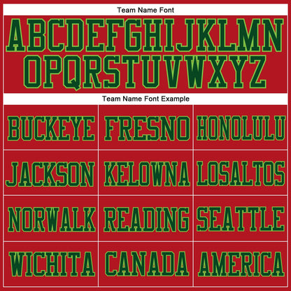 Custom Red Green-Neon Green Mesh Authentic Football Jersey - Sky-Custom