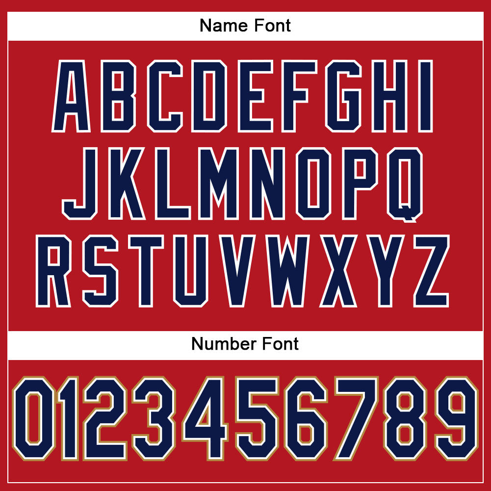 Custom Red Navy-Old Gold Mesh Authentic Football Jersey - Sky-Custom