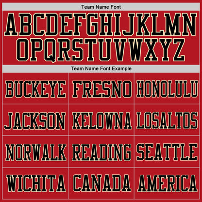 Custom Red Black-Cream Mesh Authentic Football Jersey - Sky-Custom