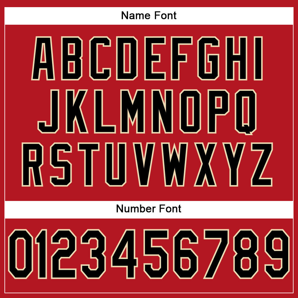 Custom Red Black-Cream Mesh Authentic Football Jersey - Sky-Custom