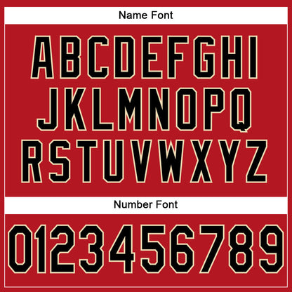 Custom Red Black-Cream Mesh Authentic Football Jersey - Sky-Custom