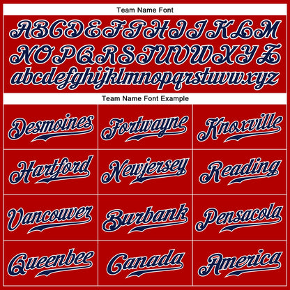 Custom Red Navy-White Authentic Sleeveless Baseball Jersey - Sky-Custom