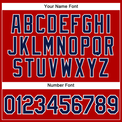 Custom Red Navy-White Authentic Sleeveless Baseball Jersey - Sky-Custom