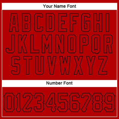 Custom Red Red-Black Authentic Sleeveless Baseball Jersey - Sky-Custom