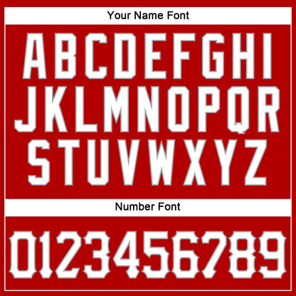 Custom Red White-Gray Authentic Sleeveless Baseball Jersey - Sky-Custom