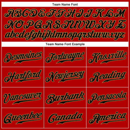 Custom Red Black-Old Gold Authentic Sleeveless Baseball Jersey - Sky-Custom