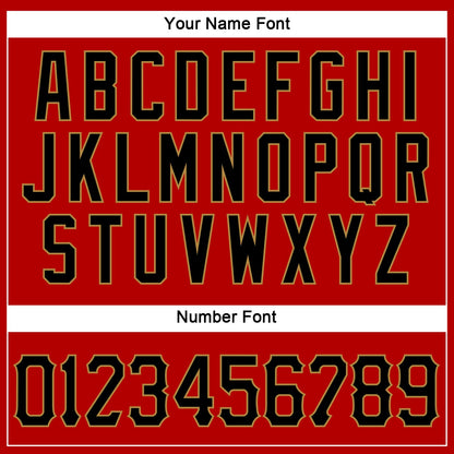 Custom Red Black-Old Gold Authentic Sleeveless Baseball Jersey - Sky-Custom