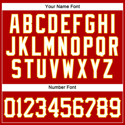 Custom Red White-Gold Authentic Sleeveless Baseball Jersey - Sky-Custom